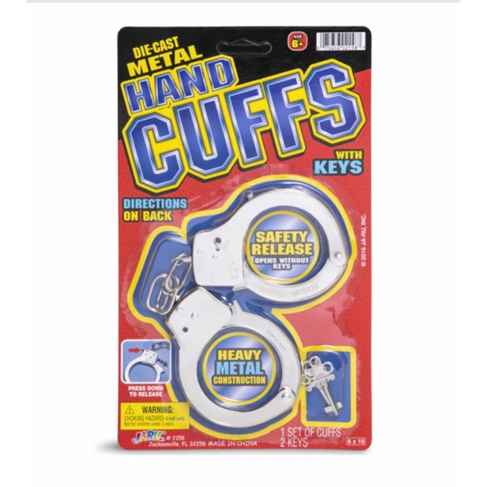 Die-Cast Metal Handcuffs With Keys for Adults/Kids